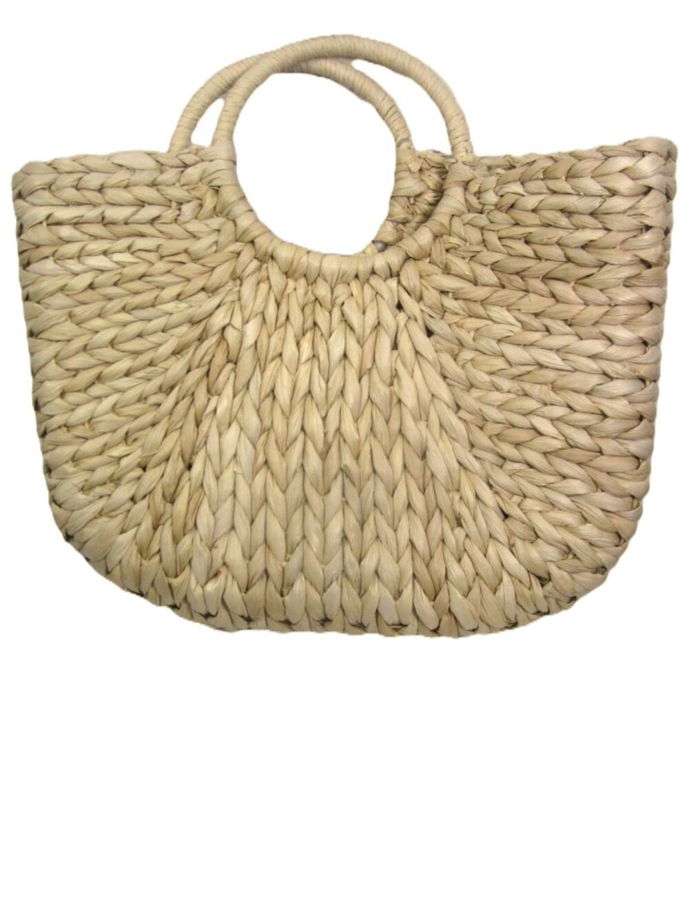 Hat Attack Marley Round Handle Tote Bag Revolve EUC Straw Optional Blue - Picture 2 of 11